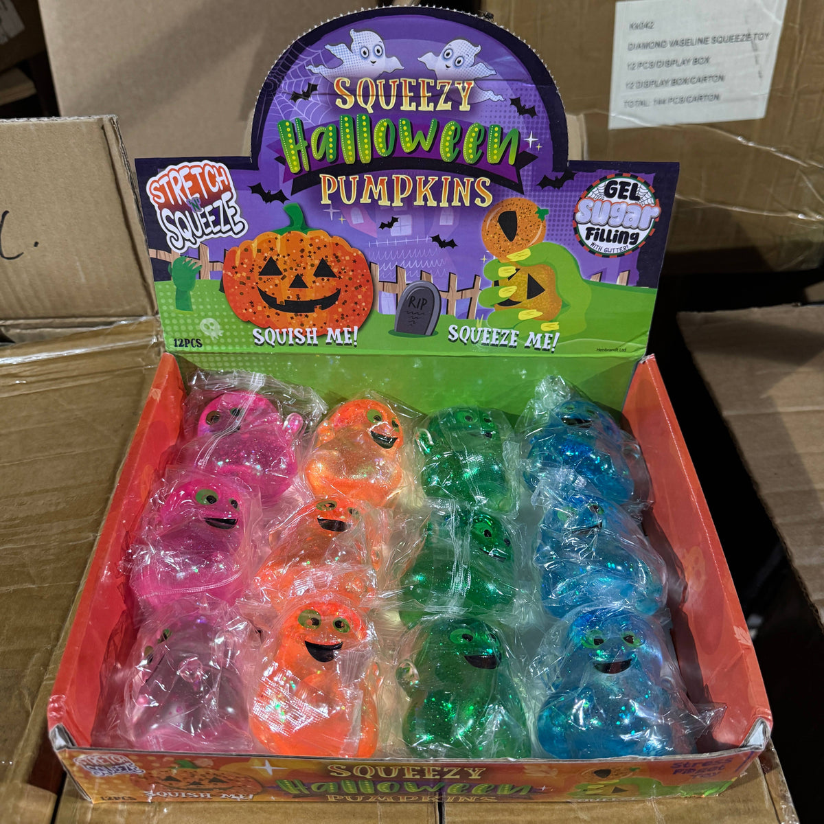 Sugar Squeeze Glitter Ghost Toy 12/pk | A220