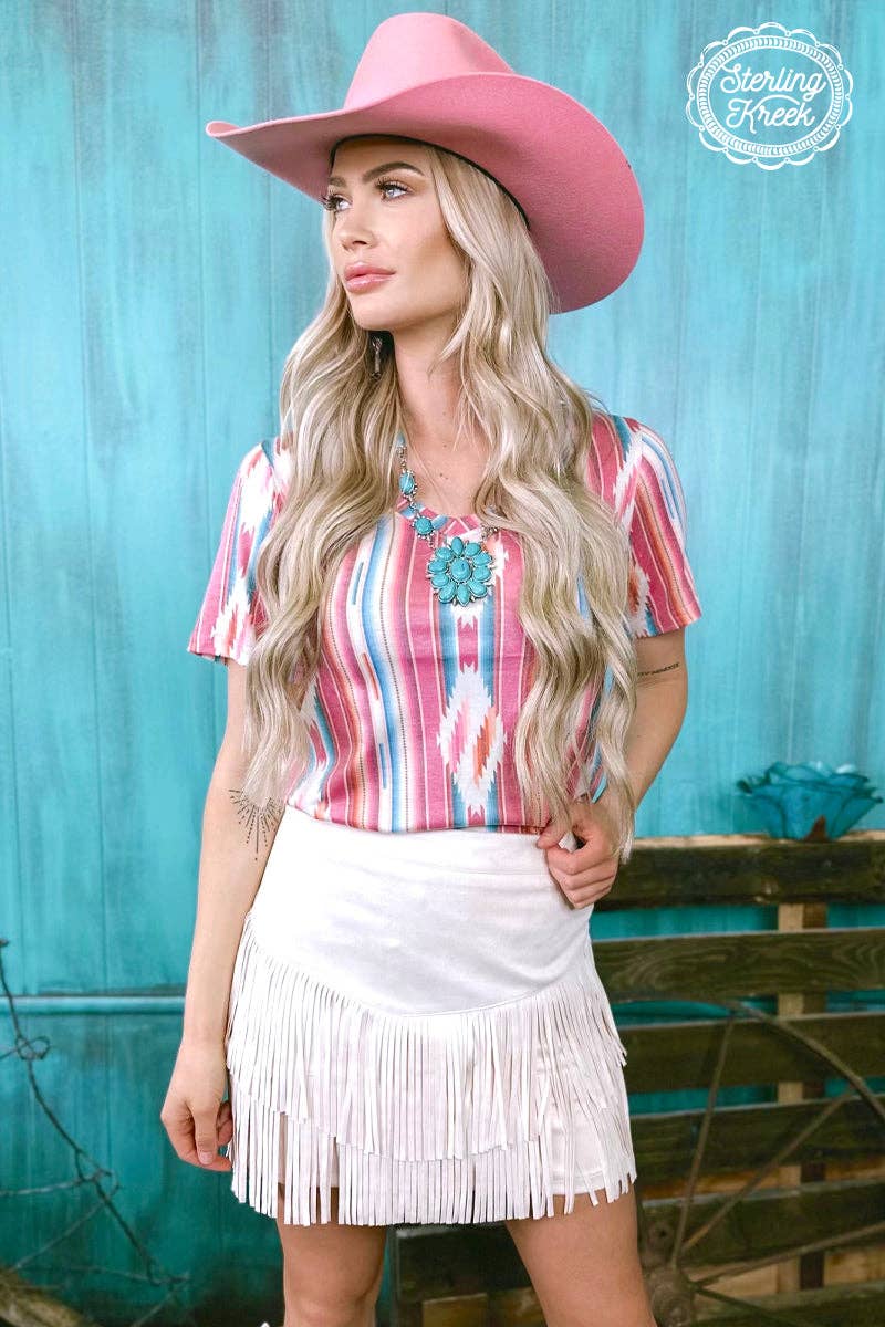 FORT WORTH FRINGE SKIRT CREAM